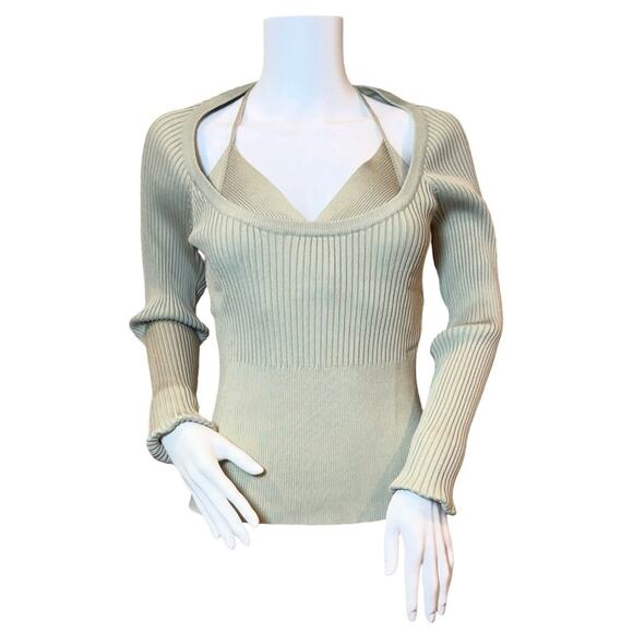 #T98 Jonathan Simkhai Marsh JAYLINE BRALETTE PULLOVER SZ L $395 - Picture 8 of 16